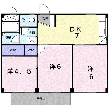 ハイツ若楠の物件間取画像